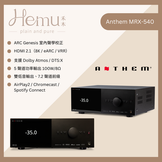ANTHEM - MRX 540 8K 環繞綜合擴大機 - 禾木音響 - Hemu Audio