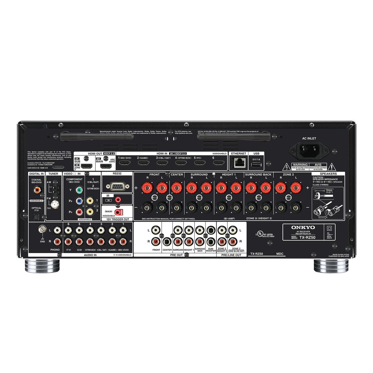 Onkyo TX-RZ50 背板端子