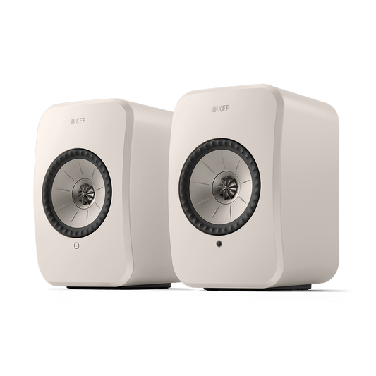 KEF LSX II LT 無線書架喇叭正面展示